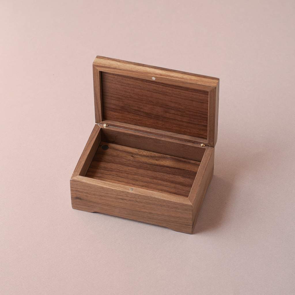 wooden music box walnut Rainbow